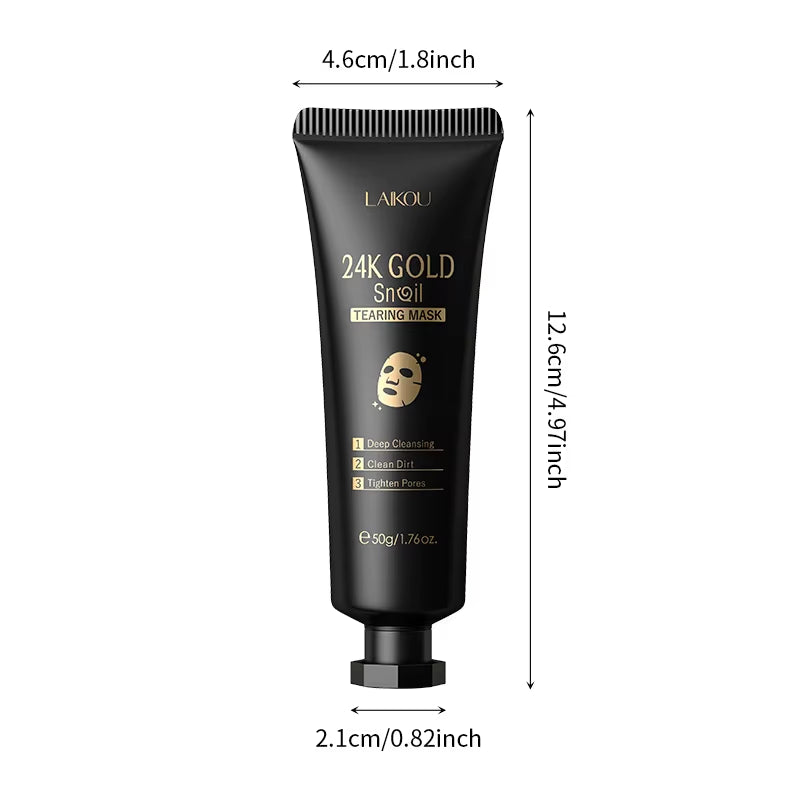 LAIKOU 24K Gold Sakura Peeling Face Mask anti Wrinkle Whitening Blackhead Removal Facial Tear off Mask Skin Care Products