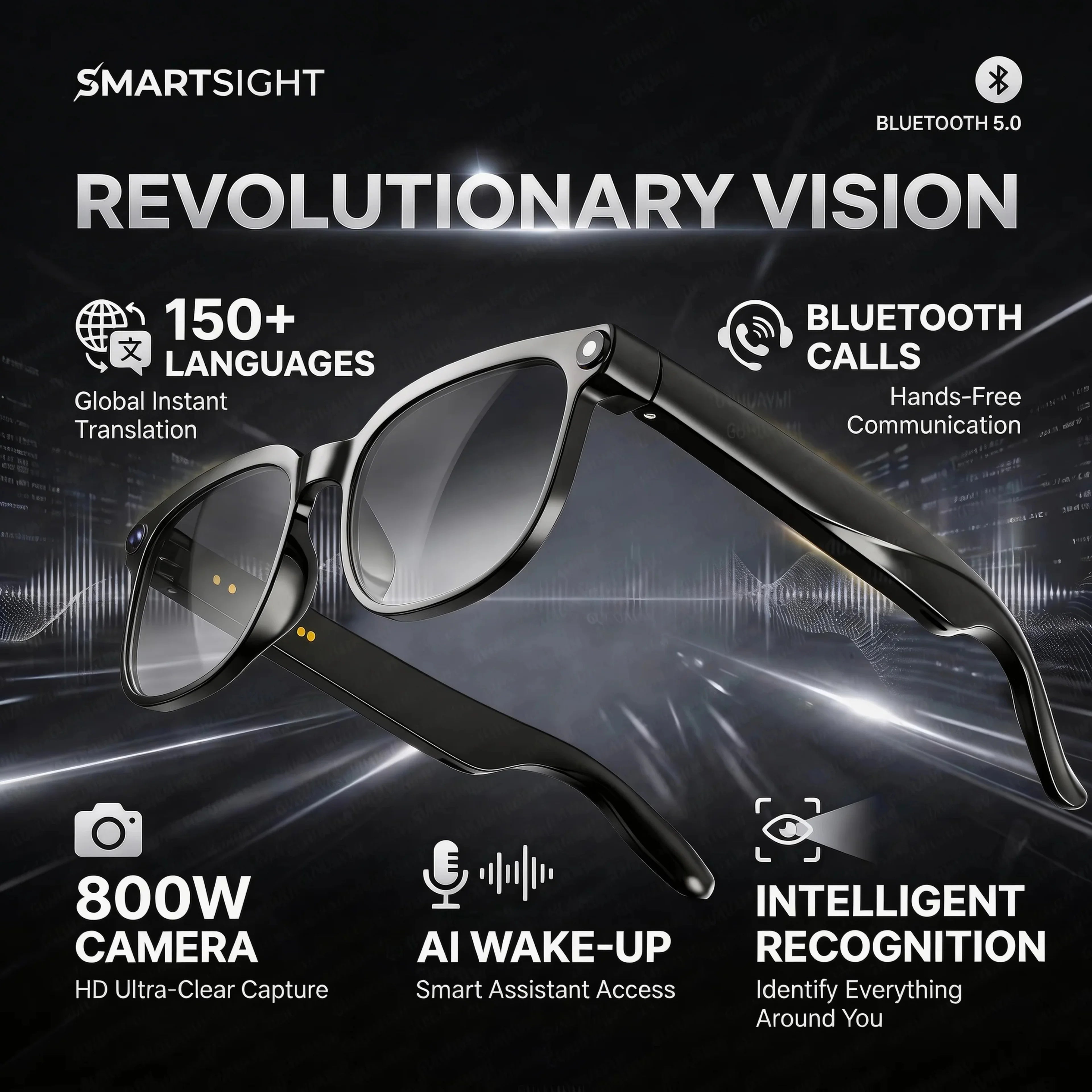 2026 New 8K HD AI Smart Glasses Men Chat GPT 800MP Camera Bluetooth Call AI Translation Voice Assistant Control Sunglasses Women