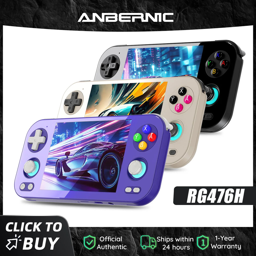 ANBERNIC RG 476H Retro Game Console 4.7-inch LTPS In-Cell Display Android 13 Unisoc T820 Handheld Video Player with Bluetooth