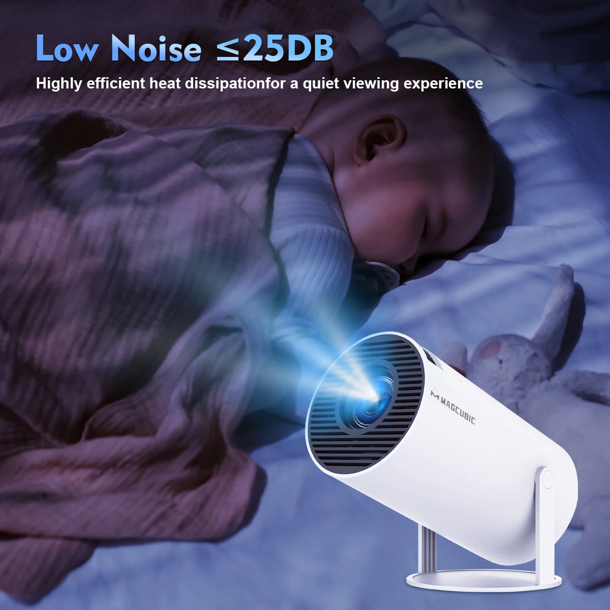 Magcubic Mini Portable HY300 Pro Projector 8K Full HD Native 720P 290 ANSI BT5.4 Android 14 Home Theater Outdoor Projector