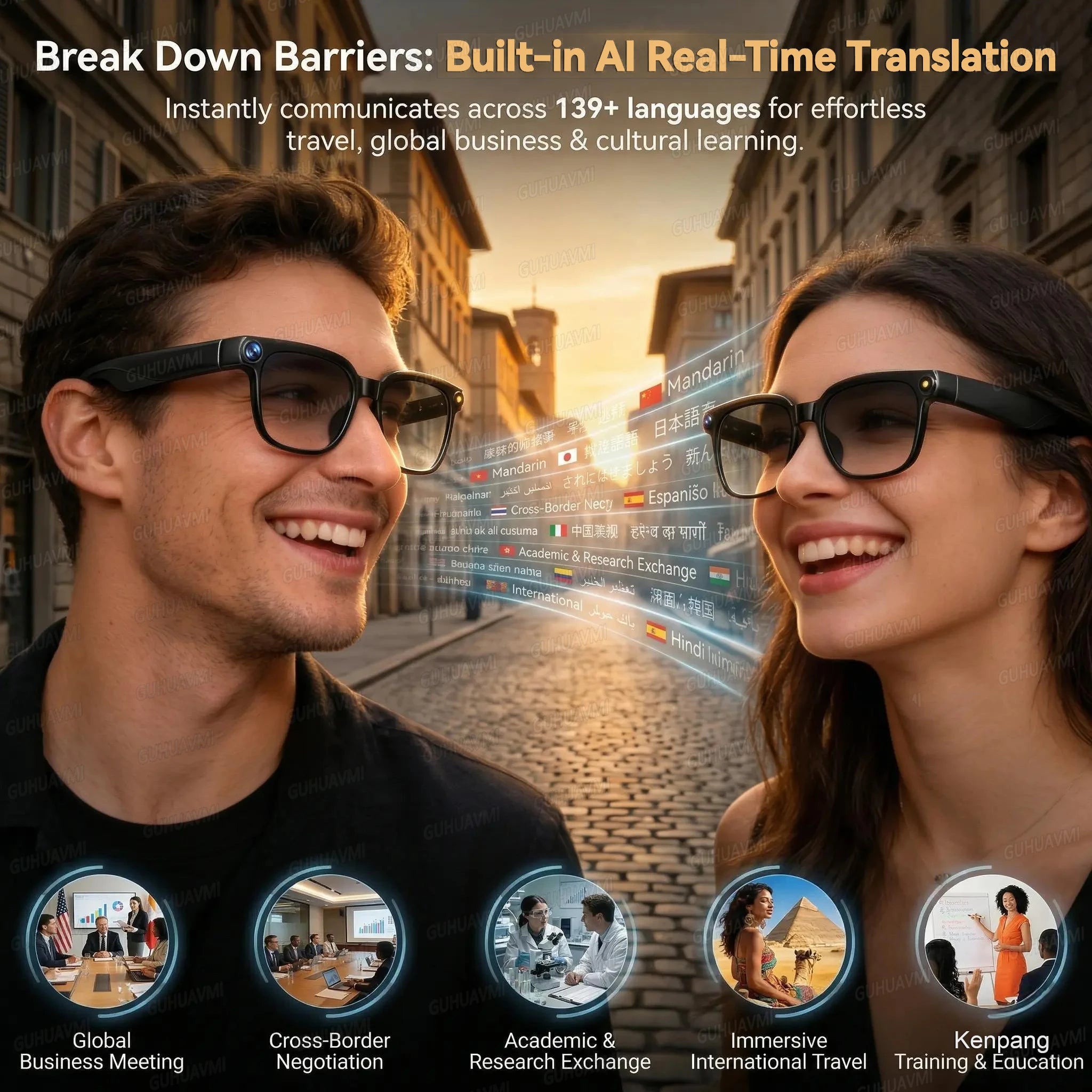 2026 New 8K HD AI Smart Glasses Men Chat GPT 800MP Camera Bluetooth Call AI Translation Voice Assistant Control Sunglasses Women