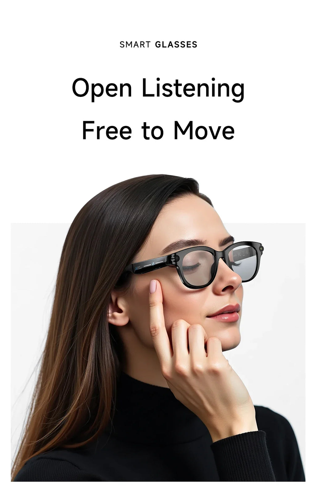 Lenovo New 2026 8K Translation AI Smart Glasses Bluetooth Calling Music Player Camera Control Anti Blue Light Sunglasses