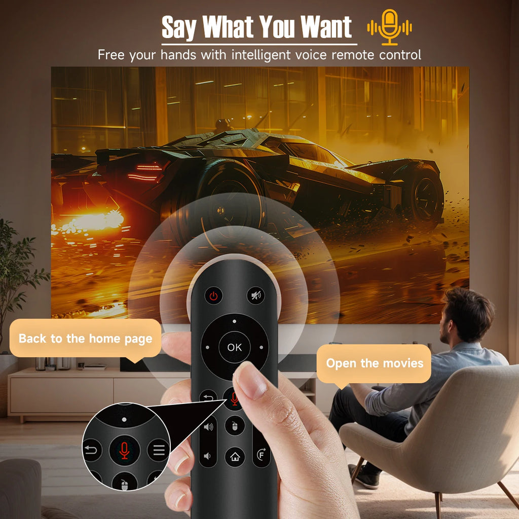 Magcubic 650ANSI L018 8K Projector Native 1080P Home Cinema Auto Focus Keystone Android 14 WiFi6 Portable Projector for Outdoor