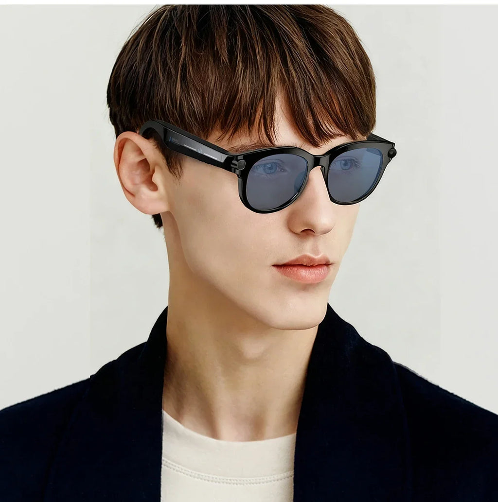 Lenovo New 2026 8K Translation AI Smart Glasses Bluetooth Calling Music Player Camera Control Anti Blue Light Sunglasses