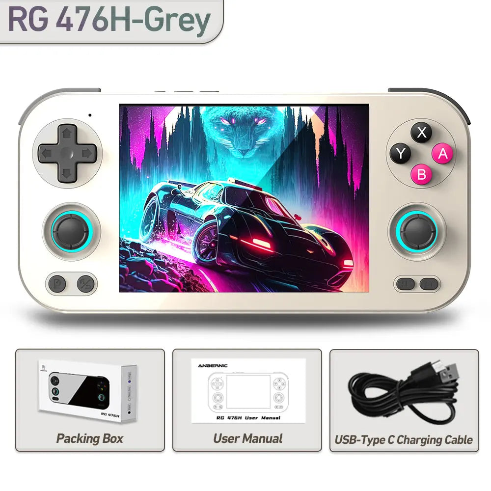 ANBERNIC RG 476H Retro Game Console 4.7-inch LTPS In-Cell Display Android 13 Unisoc T820 Handheld Video Player with Bluetooth
