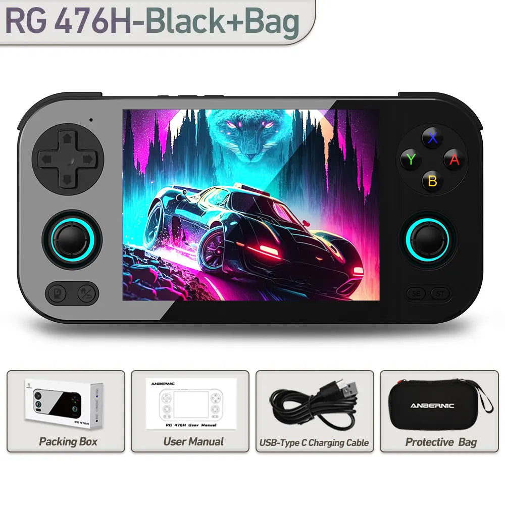 ANBERNIC RG 476H Retro Game Console 4.7-inch LTPS In-Cell Display Android 13 Unisoc T820 Handheld Video Player with Bluetooth
