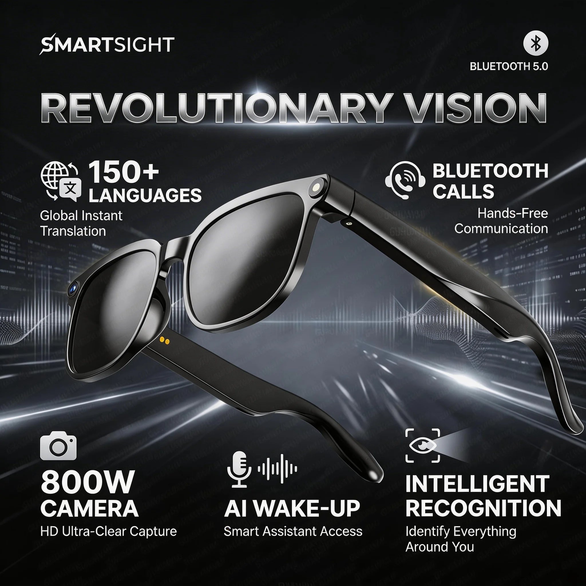 2026 New 8K HD AI Smart Glasses Men Chat GPT 800MP Camera Bluetooth Call AI Translation Voice Assistant Control Sunglasses Women