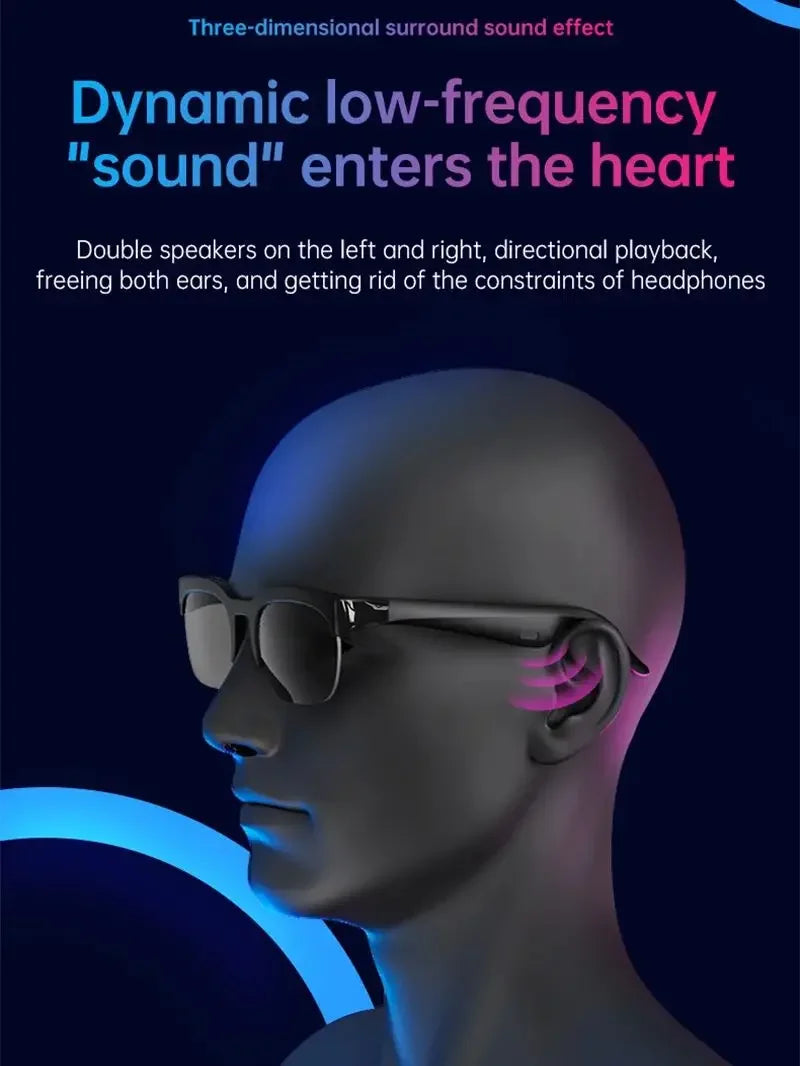 Lenovo 2026 New Smart Glasses Smart Sunglasses AI Translation Bluetooth Conversation Recording Listening To Music for Men Women