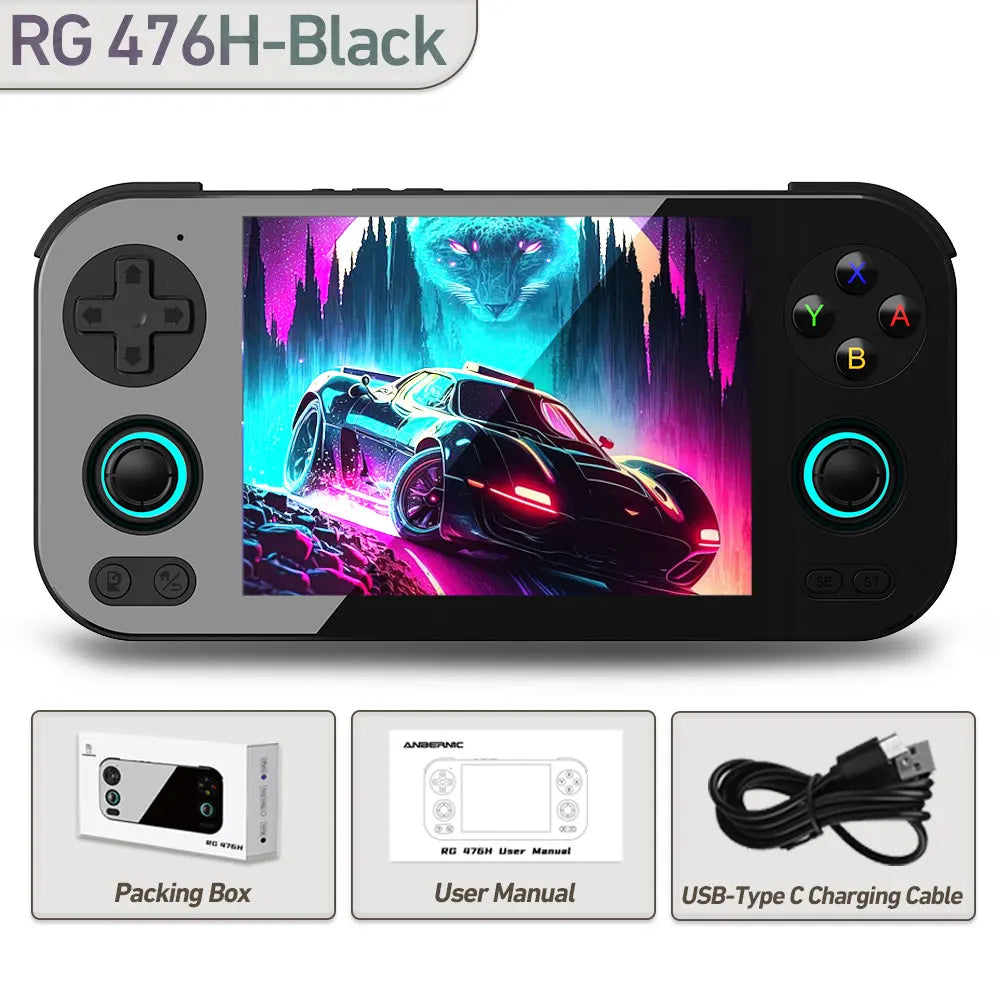 ANBERNIC RG 476H Retro Game Console 4.7-inch LTPS In-Cell Display Android 13 Unisoc T820 Handheld Video Player with Bluetooth
