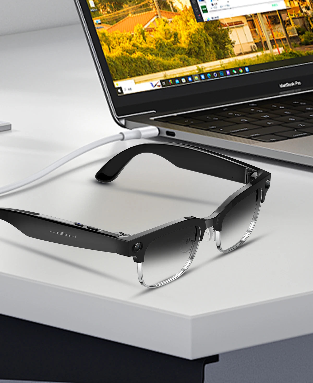 2026 New Upgrade Smart Glasses With Camera Video Recording AI Photo Recognition Bluetooth Call Translation Voice Sunglasses Men