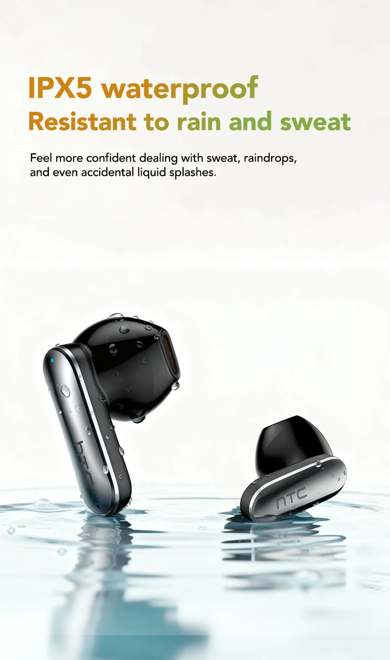 [HTC NE48]Side-Sliding Flip Bluetooth Earphones AI Translation Earbuds HD Touchscreen TWS in-Ear Wireless Headphones