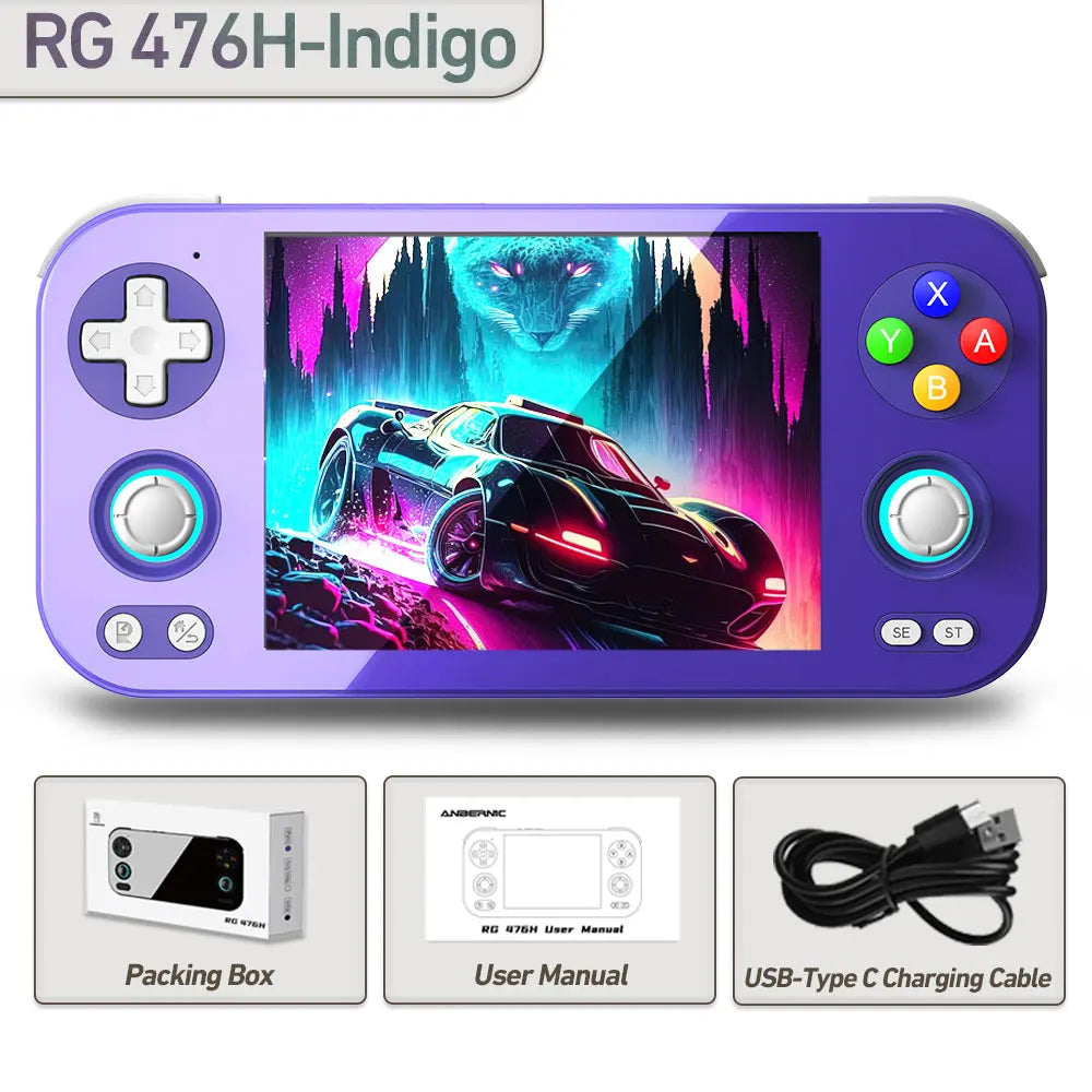 ANBERNIC RG 476H Retro Game Console 4.7-inch LTPS In-Cell Display Android 13 Unisoc T820 Handheld Video Player with Bluetooth