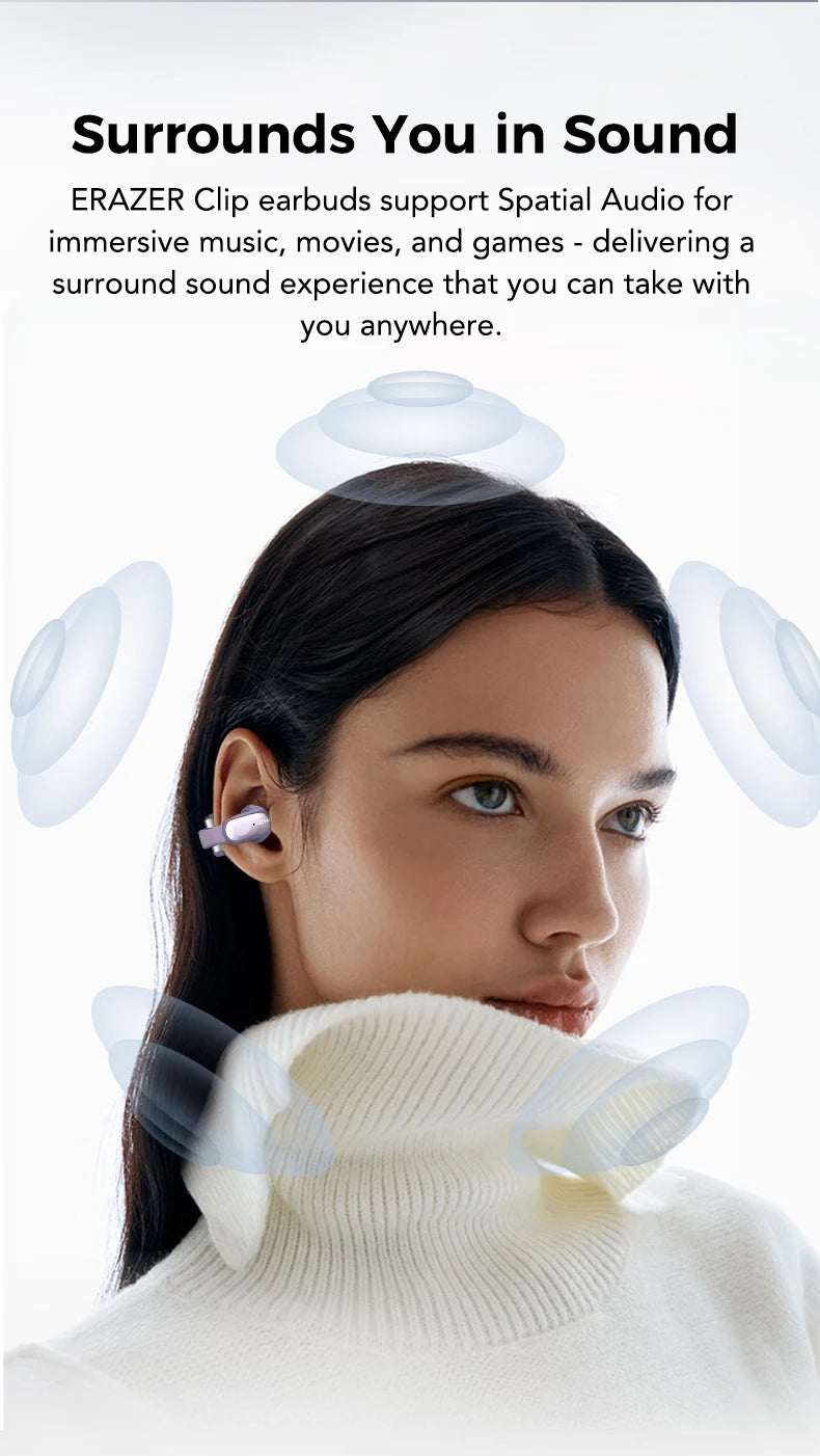 ERAZER XF28 Bluetooth V6.0 Translation Earphones Open-ear True Wireless EarbudsOffice Travel,ASMR Headset APP