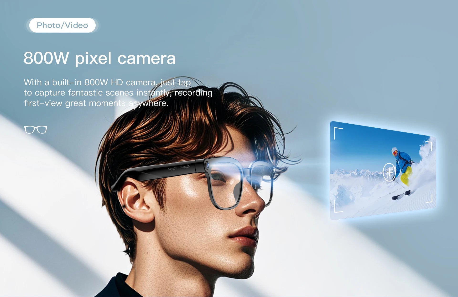 2026 New 8K HD AI Smart Glasses Men Chat GPT 800MP Camera Bluetooth Call AI Translation Voice Assistant Control Sunglasses Women