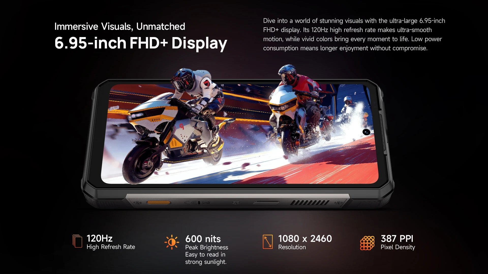 Ulefone Armor 34 Pro+ 5G Rugged Smartphone 16GB+512GB 25500mAh Built-in Projector 64MP Night Vision 6.95'' 120Hz NFC Android 15