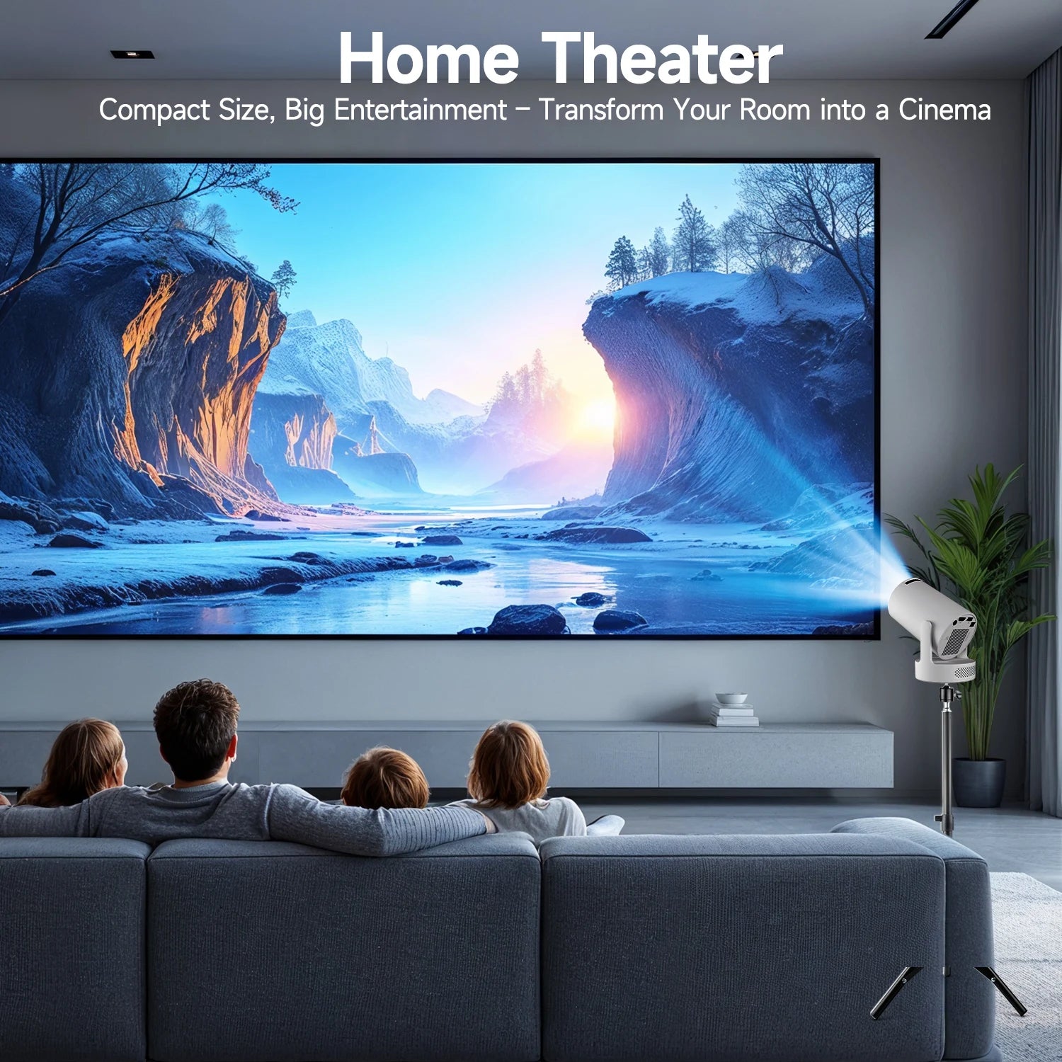 Magcubic HY300 Pro + Projector 8K 720P With 5W Speaker Android 14 8000 Lumens WiFi 6 BT5.4 Outdoor Video Home Theater Projector