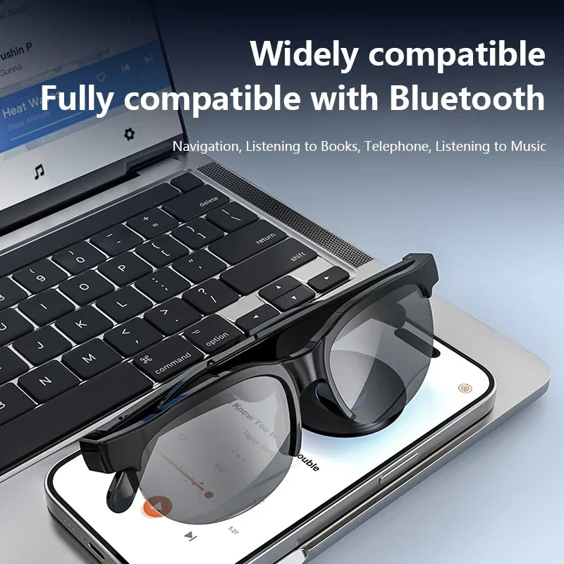 Lenovo 2026 New Smart Glasses Smart Sunglasses AI Translation Bluetooth Conversation Recording Listening To Music for Men Women