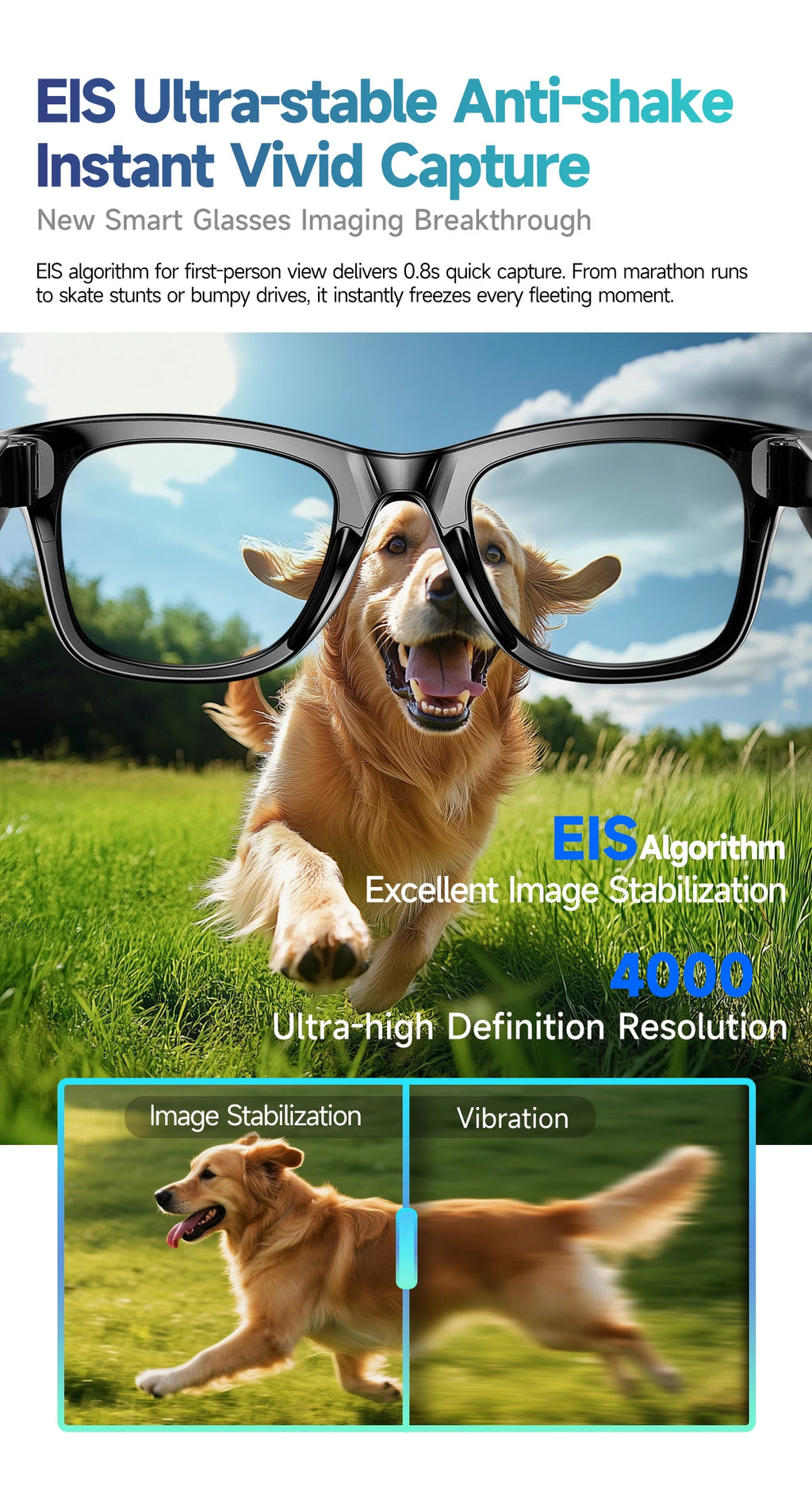 New 800W Camera AI Glasses Men Color-Changing Smart Translation Glasses Photo Video Recording Waterproof Call Smart Sunglasses