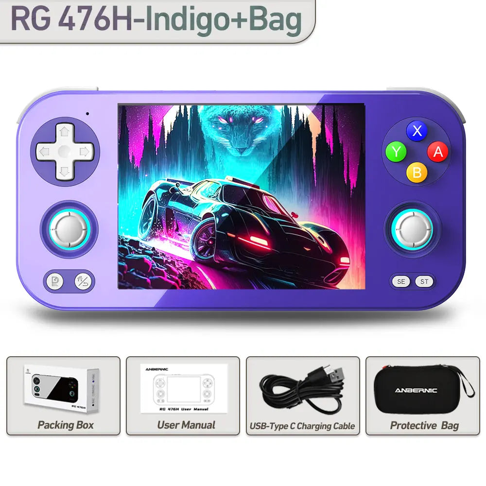 ANBERNIC RG 476H Retro Game Console 4.7-inch LTPS In-Cell Display Android 13 Unisoc T820 Handheld Video Player with Bluetooth