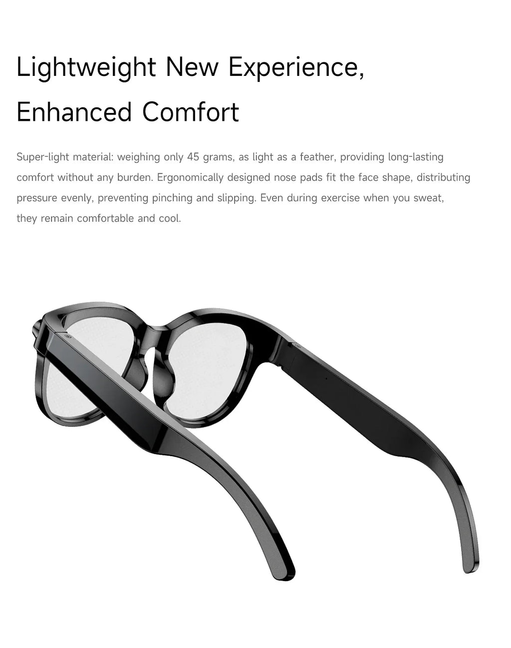 Lenovo New 2026 8K Translation AI Smart Glasses Bluetooth Calling Music Player Camera Control Anti Blue Light Sunglasses
