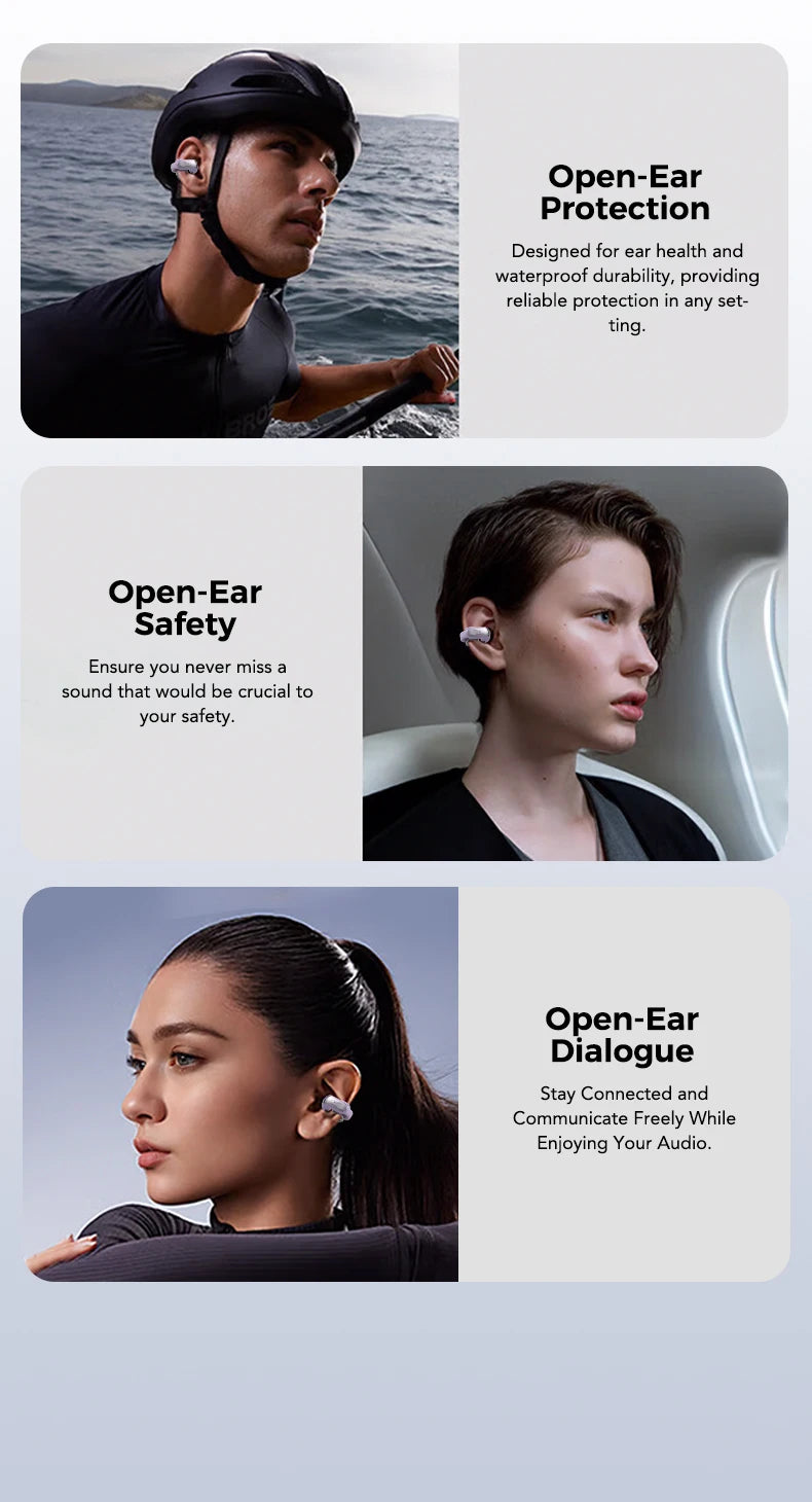 ERAZER XF28 Bluetooth V6.0 Translation Earphones Open-ear True Wireless EarbudsOffice Travel,ASMR Headset APP